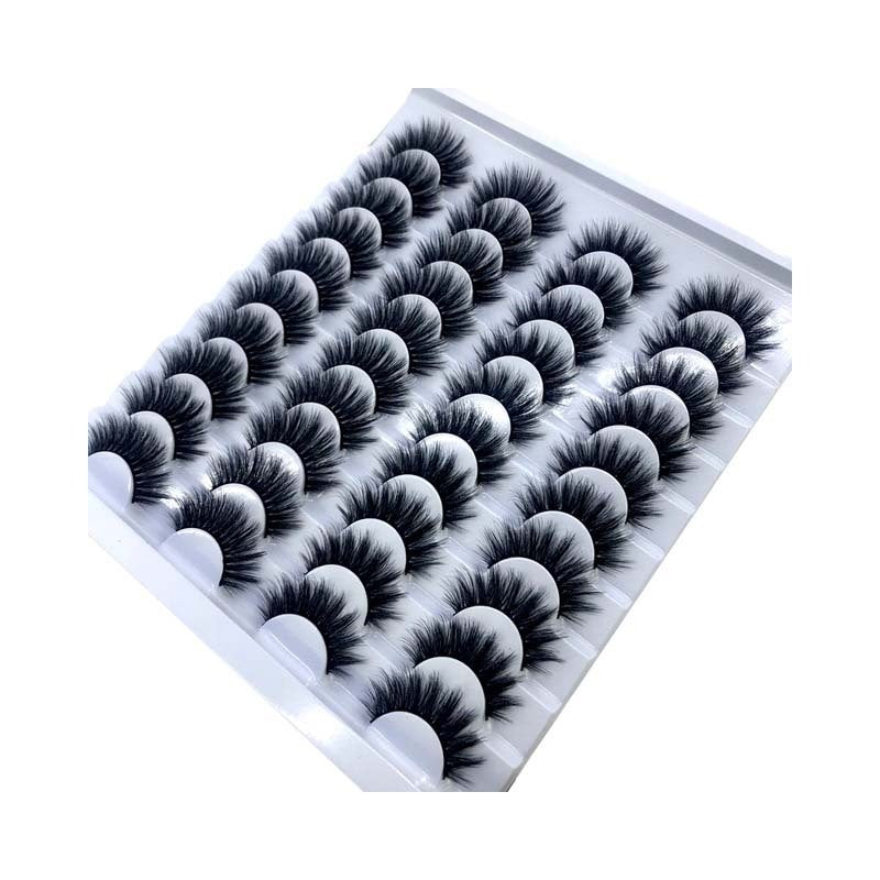 20 Pairs 8-25mm Fake Eyelashes 100 Mink Eyelashes Mink