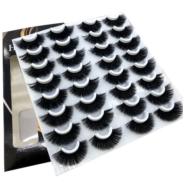 20 Pairs 8-25mm Fake Eyelashes 100 Mink Eyelashes Mink